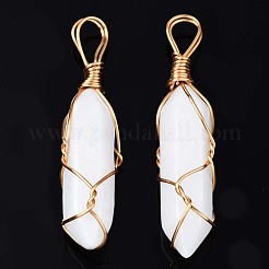 Gros pendentifs en jade blanc naturel&nbsp;G-T122-70G