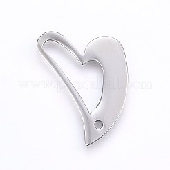 Подвески в форме открытого сердца из нержавеющей стали марки 304&nbsp;LS-STAS-I094-17P