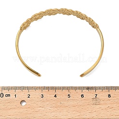 Браслеты-манжеты из нержавеющей стали 304 для женщин&nbsp;LS-BJEW-P359-02G