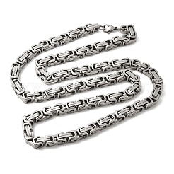 Не тускнеющие ожерелья из византийской цепи из нержавеющей стали 201&nbsp;LS-NJEW-V0292-07