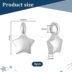 4 pièce 925 breloques en argent sterling&nbsp;STER-PH0002-82A
