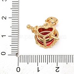 Ottone micro spianare pendenti zirconi&nbsp;KK-F917-08G-01