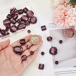 40 шт. 5 стиля бусины ручной работы из золотистого песка/серебряной фольги в технике лэмпворк&nbsp;LAMP-GA0001-22