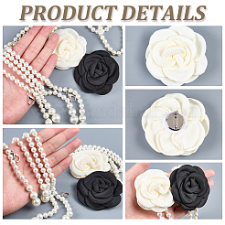 1 шт. 3D тканевый цветок пластиковый искусственный жемчуг бисерные цепочные ремни&nbsp;DIY-CP0013-06B