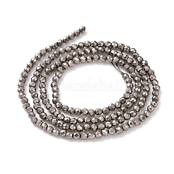 Chapelets de perles en verre électroplaqué&nbsp;GLAA-H021-01A-FP12
