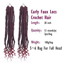 Кудрявые искусственные волосы крючком&nbsp;LS-OHAR-G005-12A