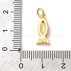 Латунные микропроволочные кубические циркониевые подвески из эмали&nbsp;KK-I276-23G