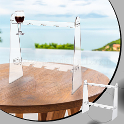 Support de verre à flûte à champagne en acrylique à 2 niveau&nbsp;ODIS-WH0038-108