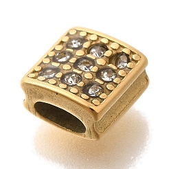 Бусины из нержавеющей стали 304 со стразами&nbsp;STAS-G350-21G