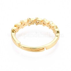 Манжеты из латуни с микро паве кубический цирконий для женщин&nbsp;KK-T071-82G