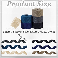 12м 6-х цветная поликоттоновая лента&nbsp;OCOR-GA0002-83