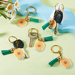 Акриловые брелки с подвеской в виде подсолнуха&nbsp;KEYC-TAC00010