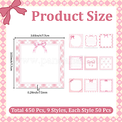 9 blocco note adesive di carta quadrata&nbsp;DIY-CP0014-13A