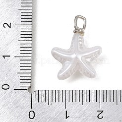 Pendentifs en perles en laiton et plastique ABS&nbsp;PL-CBAEB37-01A-P