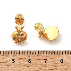 Серьги-гвоздики из нержавеющей стали 304&nbsp;EJEW-F375-02G