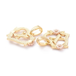 Colgantes reales de latón chapado en oro de 18k&nbsp;KK-J042-43G-X