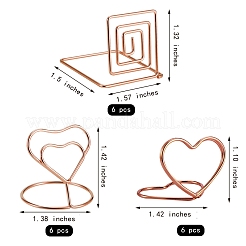 Держатели для карточек из углеродистой стали в стиле 18 шт.&nbsp;AJEW-SZ0001-80RG