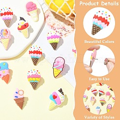 13 Stück PVC-Eiscreme-Anstecknadeln für Rucksackkleidung&nbsp;JEWB-CJC0022-014B