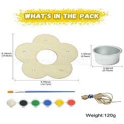 2 комплект цветочной деревянной кормушки для птиц своими руками&nbsp;DIY-CJ0002-55