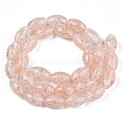 Trasparente perle di vetro crackle fili&nbsp;GLAA-S192-B-010F