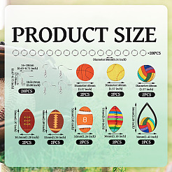 Наборы для самостоятельного изготовления спортивных мячей из дерева и латуни&nbsp;DIY-TA0010-47