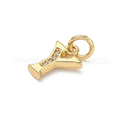 Adornos de latón micropavé de circonia cúbica&nbsp;KK-I382-03G-Y