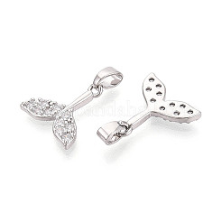 Латунные микропаве прозрачные кубические циркониевые подвески&nbsp;KK-N259-10P