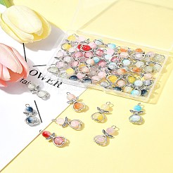 40 шт. подвески в виде ангела из стекла 8 цветов. с фурнитурой из сплава&nbsp;PALLOY-FS00027