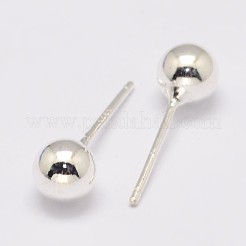 925 Sterling Silber Ohrstecker&nbsp;STER-K028-01S-4mm