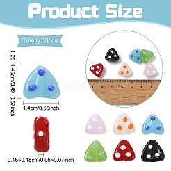 30шт 6 цвета бусины лэмпворк ручной работы&nbsp;LAMP-YW0004-26