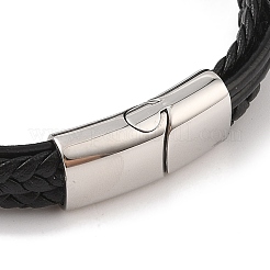 Bracelets multibrins en cuir microfibre tressé&nbsp;BJEW-B096-08C
