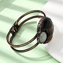 Браслеты из натурального тигрового глаза и лабрадорита для женщин&nbsp;BJEW-A043-01R-02