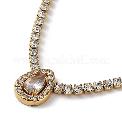 Collier pendentif en acier inoxydable 304 plaqué sous vide PVD avec zircone cubique&nbsp;NJEW-F317-01G