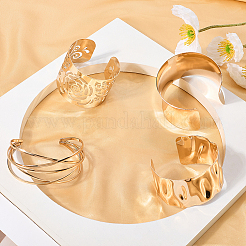 4шт 4 стиля браслетов из сплава и железа для женщин&nbsp;BJEW-CY0001-01