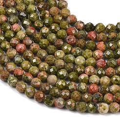 Природные Unakite бисер нитей&nbsp;G-B171-C03-4mm