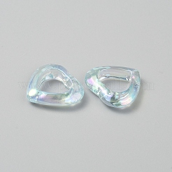 Perles acryliques plaquées&nbsp;MACR-WH0010-20A-01
