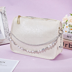 Алюминиевые цепочки и акриловые бусины двухслойные крестообразные декоративные цепочки для кошельков&nbsp;HJEW-NB00282