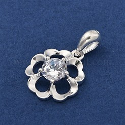 Подвески из тонкого серебра с прозрачными кубическими цирконами&nbsp;STER-P069-03A-S