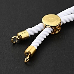 Bracelets coulissants en corde milan torsadée à moitié finis&nbsp;FIND-G032-01G-20