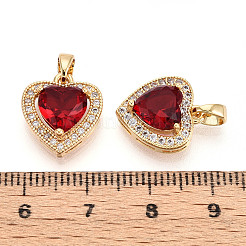Pendentifs en laiton zircon cubique pavé&nbsp;KK-CJC0015-20G-04