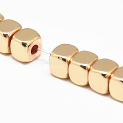 Гальванизировать немагнитных синтетический гематит бисер пряди&nbsp;G-Q465-33KC