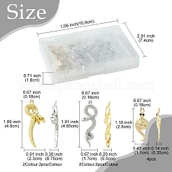 Подвески из сплава с покрытием стойки со стразами&nbsp;FIND-FS0003-68