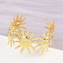 Браслеты-манжеты из нержавеющей стали 304 для женщин&nbsp;BJEW-P363-08G