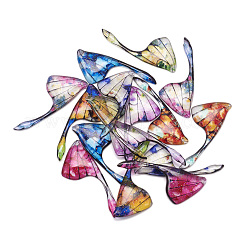 Комплекты украшений для сережек-подвесок в виде крыльев бабочки из латуни и эпоксидной смолы своими руками&nbsp;DIY-TA0010-65B