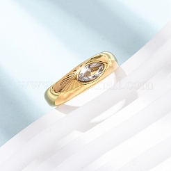 Кольца для пальцев из нержавеющей стали 304 с широким ободком&nbsp;RJEW-F201-03G-03