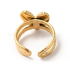 Ионное покрытие (ip) 304 нержавеющая сталь сердце открытые манжеты кольца для женщин&nbsp;LS-RJEW-H136-02G