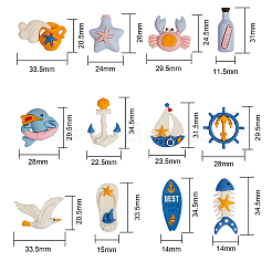 Кабошоны из смолы в стиле 46 шт.&nbsp;RESI-CJ0001-176
