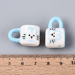 Декоративная кружка ручной работы из фарфора в виде зайчика.&nbsp;PORC-T133-59