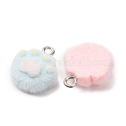 Pendentifs en résine opaque floqués&nbsp;FIND-P035-05P-M