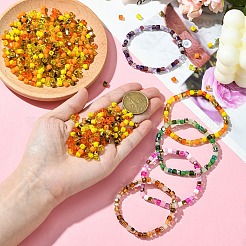 500шт. кубические стеклянные бусины&nbsp;GLAA-YWC0005-01A